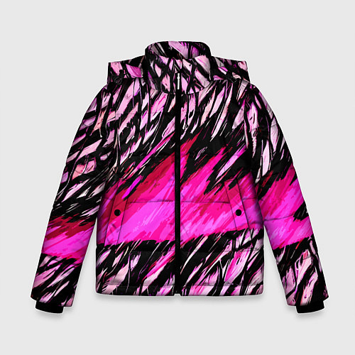 Зимняя куртка для мальчика Розовая буря / 3D-Черный – фото 1