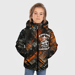 Куртка зимняя для мальчика Строитель не бодибилдер, цвет: 3D-черный — фото 2