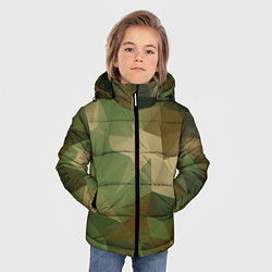 Куртка зимняя для мальчика Камуфляжный геометрический паттерн, цвет: 3D-светло-серый — фото 2
