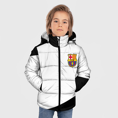 Зимняя куртка для мальчика Barcelona краски чёрные спорт / 3D-Красный – фото 3
