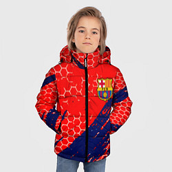 Куртка зимняя для мальчика Барселона спорт краски текстура, цвет: 3D-светло-серый — фото 2