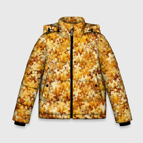 Зимняя куртка для мальчика Кукурузный абстрактный эффект / 3D-Черный – фото 1