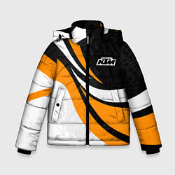 Зимняя куртка для мальчика КТМ - оранжевые вставки