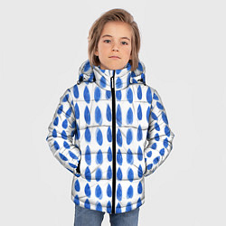 Куртка зимняя для мальчика Акварельный дождь, цвет: 3D-красный — фото 2