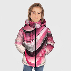 Куртка зимняя для мальчика Волны - текстура, цвет: 3D-светло-серый — фото 2