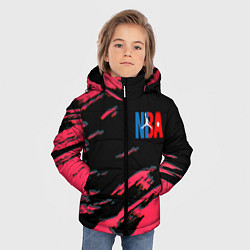 Куртка зимняя для мальчика NBA краски текстура, цвет: 3D-черный — фото 2