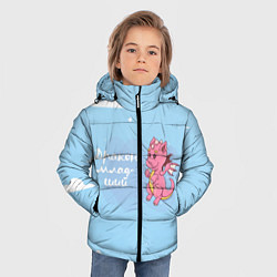 Куртка зимняя для мальчика Младший дракон, цвет: 3D-черный — фото 2