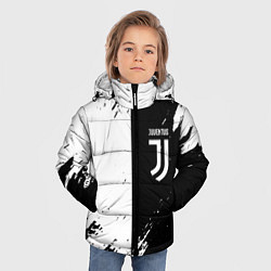 Куртка зимняя для мальчика Juventus краски чёрнобелые, цвет: 3D-красный — фото 2