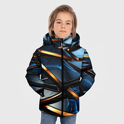 Куртка зимняя для мальчика Объемные блестящие плиты, цвет: 3D-красный — фото 2
