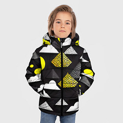 Куртка зимняя для мальчика Минимализм в облаках, цвет: 3D-красный — фото 2