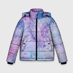 Куртка зимняя для мальчика Цветной узор из перьев, цвет: 3D-черный