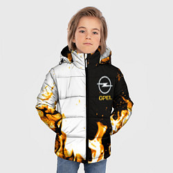 Куртка зимняя для мальчика Opel огонь текстура, цвет: 3D-светло-серый — фото 2