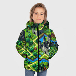 Куртка зимняя для мальчика Heroes of Might and Magic - pixel map, цвет: 3D-светло-серый — фото 2