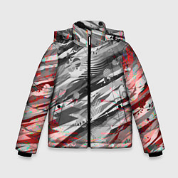 Куртка зимняя для мальчика Серые узоры, цвет: 3D-светло-серый