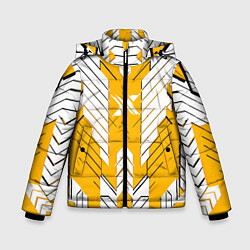 Куртка зимняя для мальчика Жёлто-белая броня, цвет: 3D-красный