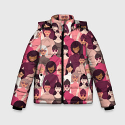 Куртка зимняя для мальчика Гламурные девушки, цвет: 3D-красный