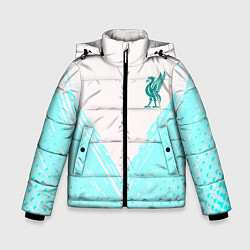 Куртка зимняя для мальчика Liverpool logo texture fc, цвет: 3D-черный