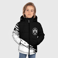 Куртка зимняя для мальчика Borussia текстура краски, цвет: 3D-красный — фото 2
