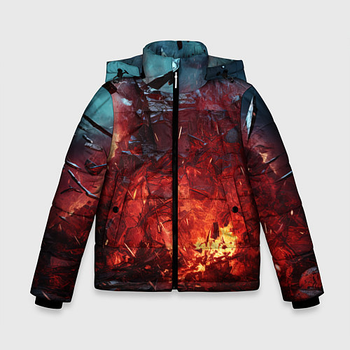 Зимняя куртка для мальчика Абстрактный взрыв / 3D-Черный – фото 1