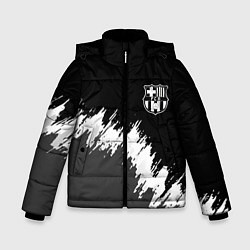 Куртка зимняя для мальчика Barcelona краски текстура фк, цвет: 3D-светло-серый