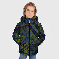 Куртка зимняя для мальчика Креативный геометрический узор, цвет: 3D-черный — фото 2