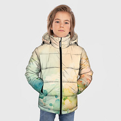 Куртка зимняя для мальчика Светлая акварель, цвет: 3D-черный — фото 2