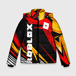 Куртка зимняя для мальчика Роблокс - спортивная абстрация, цвет: 3D-светло-серый