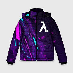 Куртка зимняя для мальчика Half-Life neon gaming, цвет: 3D-черный
