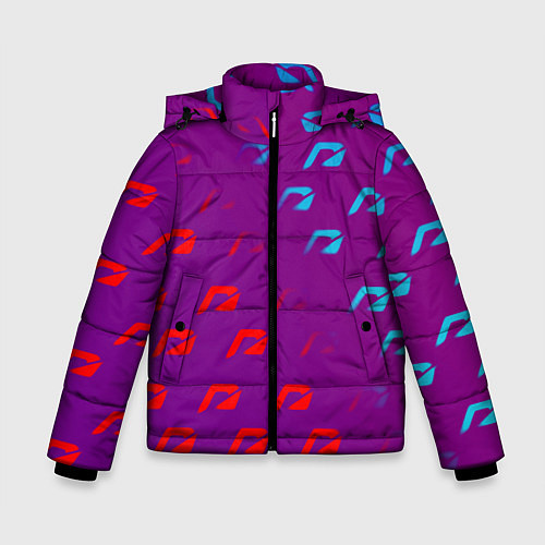 Зимняя куртка для мальчика НФС лого градиент текстура / 3D-Красный – фото 1