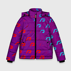 Куртка зимняя для мальчика НФС лого градиент текстура, цвет: 3D-черный