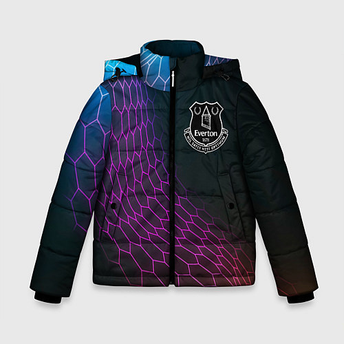 Зимняя куртка для мальчика Everton футбольная сетка / 3D-Черный – фото 1