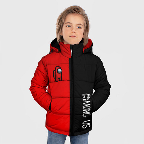 Зимняя куртка для мальчика Among us mobile game / 3D-Красный – фото 3