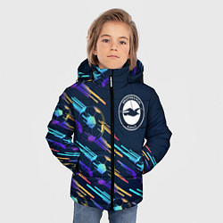 Куртка зимняя для мальчика Brighton градиентные мячи, цвет: 3D-черный — фото 2