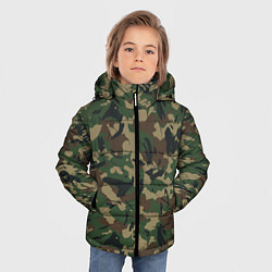 Куртка зимняя для мальчика Классический лесной камуфляж, цвет: 3D-красный — фото 2