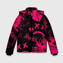 Куртка зимняя для мальчика Lil peep pink steel rap, цвет: 3D-светло-серый