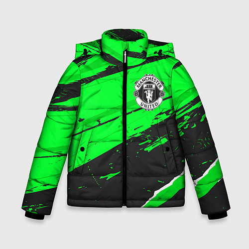 Зимняя куртка для мальчика Manchester United sport green / 3D-Черный – фото 1