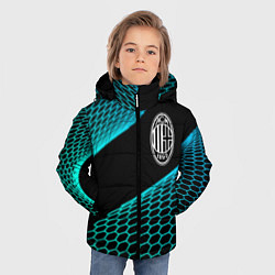 Куртка зимняя для мальчика AC Milan football net, цвет: 3D-черный — фото 2