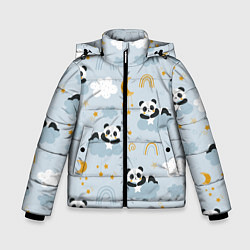 Зимняя куртка для мальчика Панда на облаках