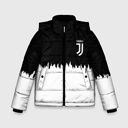 Зимняя куртка для мальчика Juventus белый огонь текстура