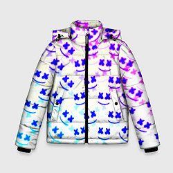 Куртка зимняя для мальчика Marshmello pattern neon, цвет: 3D-черный