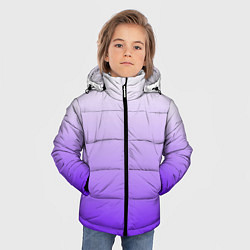 Куртка зимняя для мальчика Бело-сиренево-синий градиент, цвет: 3D-черный — фото 2