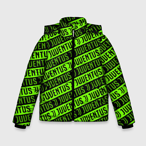 Зимняя куртка для мальчика Juventus green pattern sport / 3D-Светло-серый – фото 1