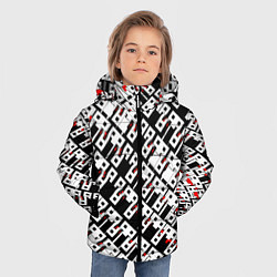 Куртка зимняя для мальчика Абстрактный узор на чёрном фоне, цвет: 3D-черный — фото 2