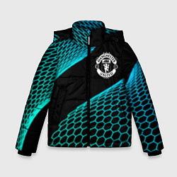 Куртка зимняя для мальчика Manchester United football net, цвет: 3D-черный