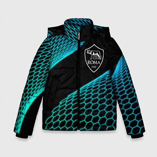 Зимняя куртка для мальчика Roma football net / 3D-Черный – фото 1