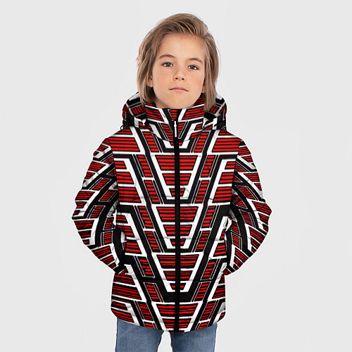 Зимняя куртка для мальчика Техно броня красная / 3D-Красный – фото 3