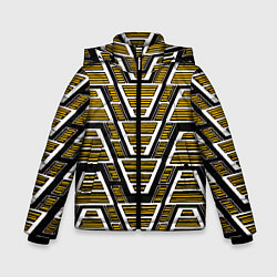 Куртка зимняя для мальчика Техно броня жёлтая, цвет: 3D-черный