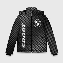 Куртка зимняя для мальчика BMW sport carbon, цвет: 3D-черный