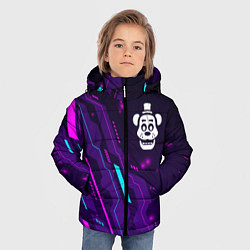 Куртка зимняя для мальчика FNAF neon gaming, цвет: 3D-черный — фото 2