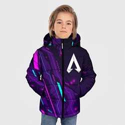 Куртка зимняя для мальчика Apex Legends neon gaming, цвет: 3D-черный — фото 2